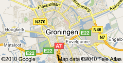 Kaart van Groningen Stad Groningen Provincie