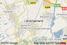 Kaart van Lansingerland Zuid-Holland