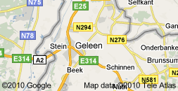 Kaart van Sittard-Geleen Limburg