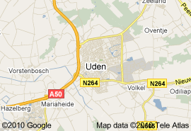 Kaart van Uden Noord-Brabant